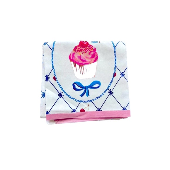 Anthropologie Natalie Lete Cupcake Dish Towel Cherry Printed Multi-Color NWT - Picture 3 of 6